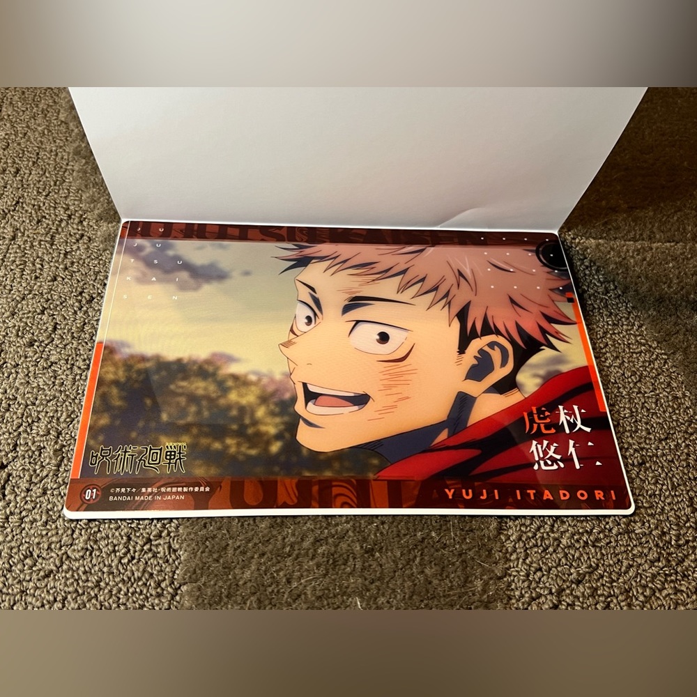 Jujutsu Kaisen Clear Visual Plastic Poster Yuji Itadori Anime Japan Exclusive